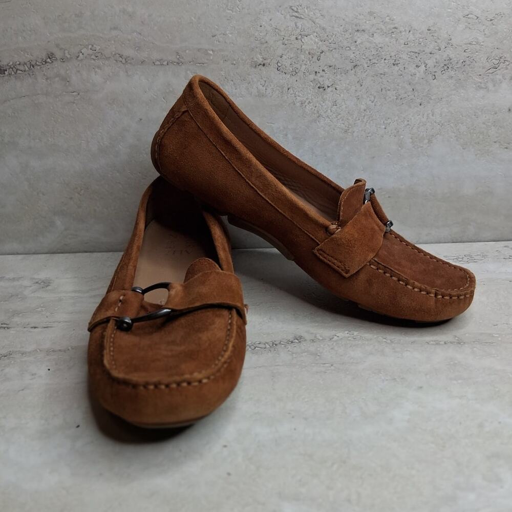 Ladies Naturalizer Brown Leather Driving Moccasin Size 7.5 W Slide-on